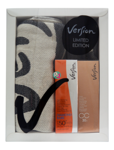 Version PROMO Diamond Rare SPF50 + Sun Cream 60ml - CC Cream SPF30 Sunscreen Face Cream With Color 50ml - GIFT Beach Towel